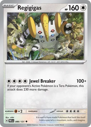 Regigigas 86/180 from Prismatic Evolutions
