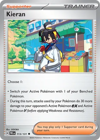 Kieran 113/180 from Prismatic Evolutions