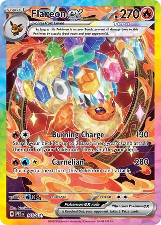 Flareon ex 146/180 from Prismatic Evolutions