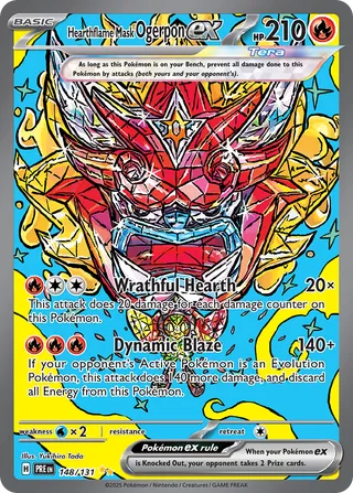 Hearthflame Mask Ogerpon ex 148/180 from Prismatic Evolutions
