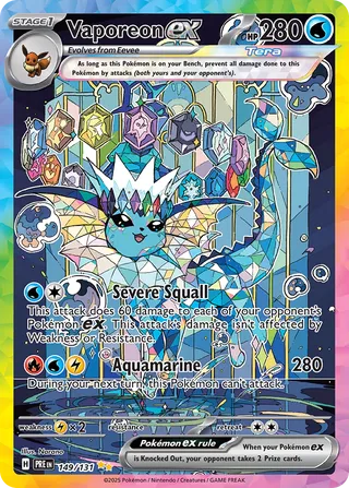 Vaporeon ex 149/180 from Prismatic Evolutions