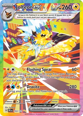 Jolteon ex 153/180 from Prismatic Evolutions