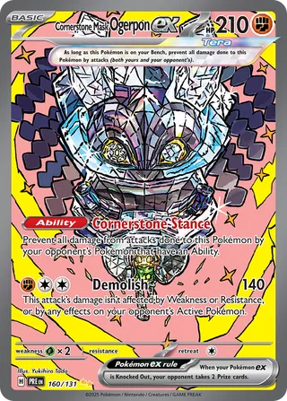Cornerstone Mask Ogerpon ex 160/180 from Prismatic Evolutions