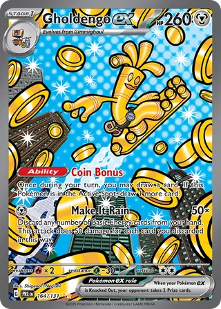 Gholdengo ex 164/180 from Prismatic Evolutions