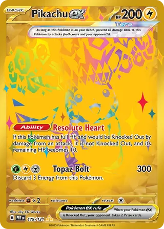 Pikachu ex 179/180 from Prismatic Evolutions