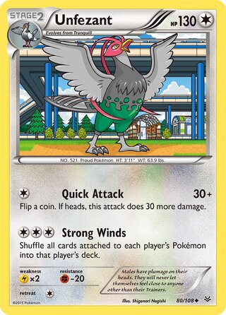 Unfezant 80/110 from Roaring Skies