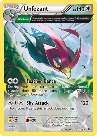 Unfezant 81/110 from Roaring Skies