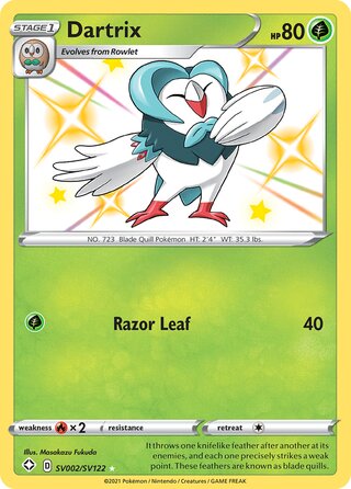 Dartrix 2/122 from Shining Fates (Shiny Vault)