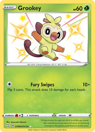 Grookey 4/122 from Shining Fates (Shiny Vault)