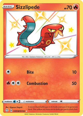 Sizzlipede 18/122 from Shining Fates (Shiny Vault)