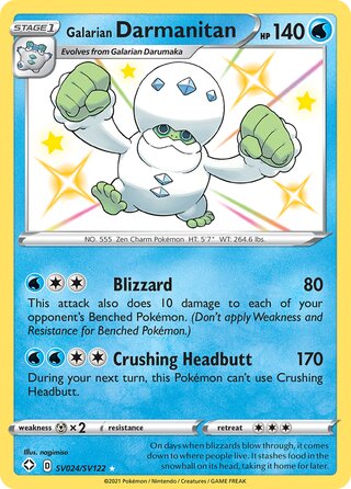 Galarian Darmanitan 24/122 from Shining Fates (Shiny Vault)