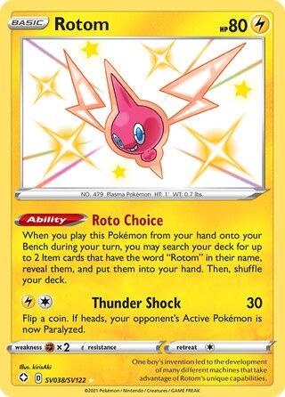 Rotom 38/122 from Shining Fates (Shiny Vault)