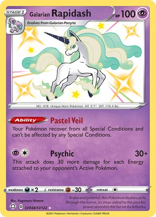 Galarian Rapidash 48/122 from Shining Fates (Shiny Vault)