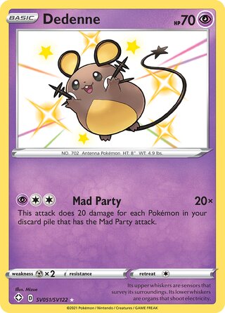Dedenne 51/122 from Shining Fates (Shiny Vault)