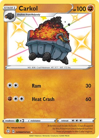 Carkol 68/122 from Shining Fates (Shiny Vault)
