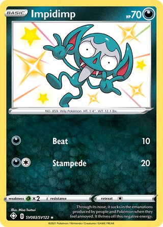 Impidimp 83/122 from Shining Fates (Shiny Vault)