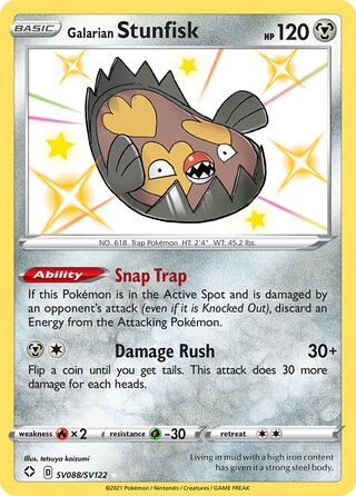Galarian Stunfisk 88/122 from Shining Fates (Shiny Vault)