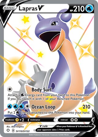 Lapras V 110/122 from Shining Fates (Shiny Vault)