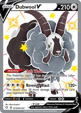 Dubwool V 120/122 from Shining Fates (Shiny Vault)