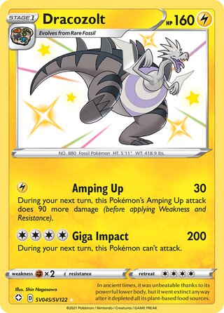 Dracozolt 45/73 from Shining Fates