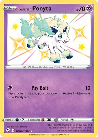 Galarian Ponyta 47/73 from Shining Fates
