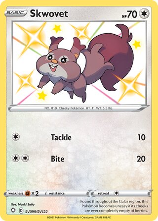Skwovet 99/73 from Shining Fates
