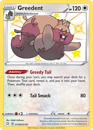 Greedent 100/73 from Shining Fates
