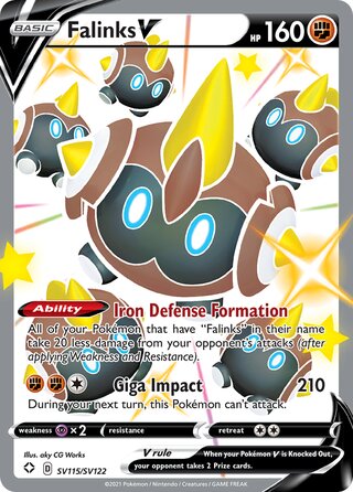 Falinks V 115/73 from Shining Fates