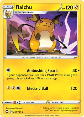 Raichu 50/245 from Silver Tempest