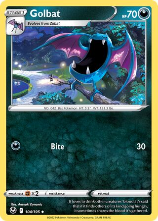 Golbat 104/245 from Silver Tempest