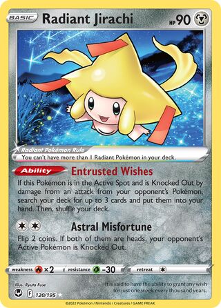 Radiant Jirachi 120/245 from Silver Tempest