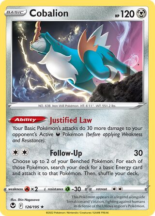 Cobalion 126/245 from Silver Tempest