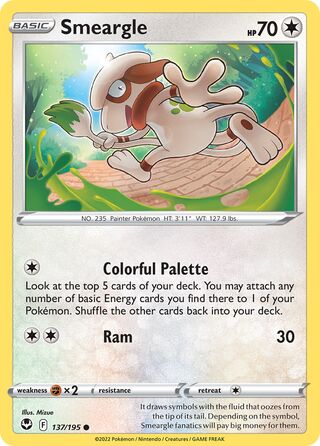 Smeargle 137/245 from Silver Tempest