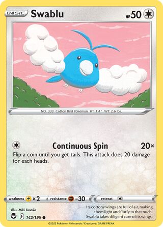 Swablu 142/245 from Silver Tempest