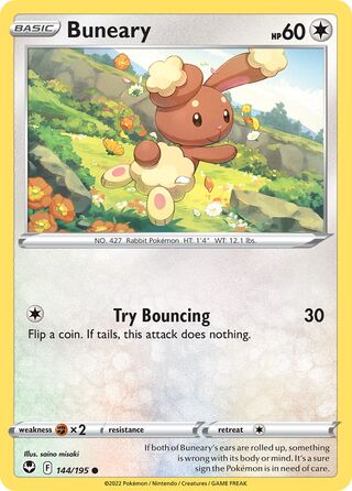 Buneary 144/245 from Silver Tempest
