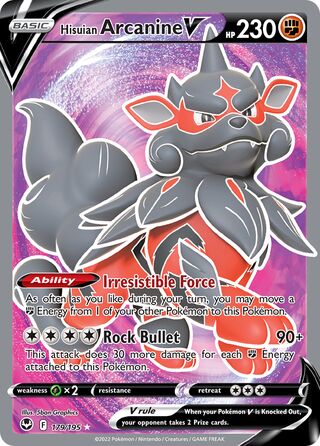 Hisuian Arcanine V 179/245 from Silver Tempest