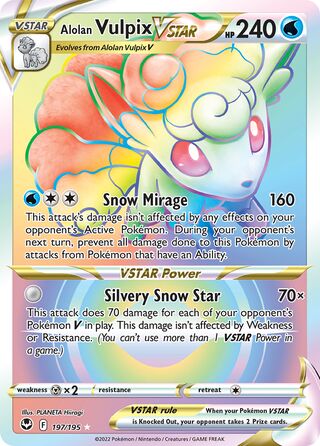 Alolan Vulpix VSTAR 197/245 from Silver Tempest