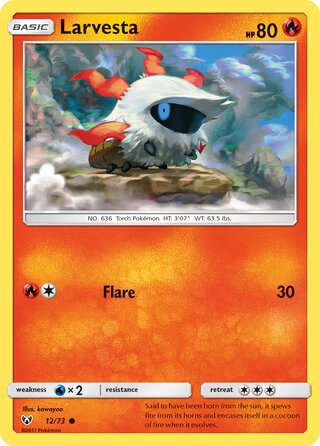 Larvesta 12/78 from Shining Legends