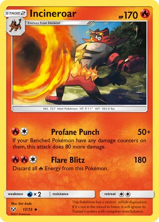 Incineroar 17/78 from Shining Legends