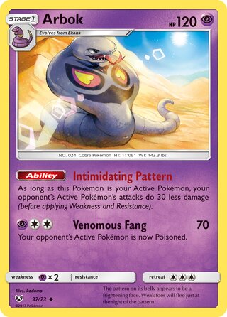 Arbok 37/78 from Shining Legends