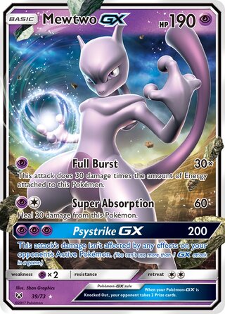 Mewtwo-GX 39/78 from Shining Legends