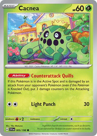 Cacnea 5/258 from Scarlet & Violet