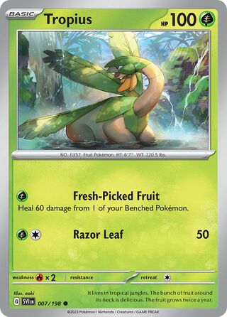 Tropius 7/258 from Scarlet & Violet