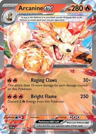 Arcanine ex 32/258 from Scarlet & Violet