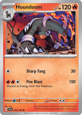 Houndoom 34/258 from Scarlet & Violet
