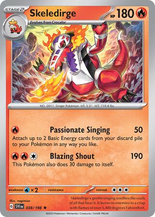 Skeledirge 38/258 from Scarlet & Violet