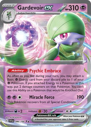 Gardevoir ex 86/258 from Scarlet & Violet