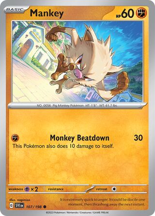 Mankey 107/258 from Scarlet & Violet