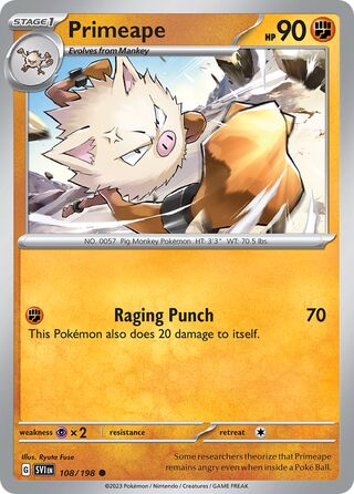 Primeape 108/258 from Scarlet & Violet