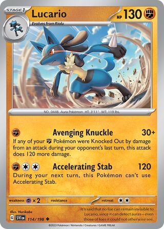 Lucario 114/258 from Scarlet & Violet